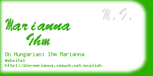 marianna ihm business card